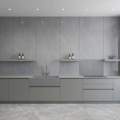 Grey Marble Effect PVC Wall Panels: material close-up