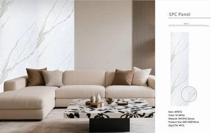 White Marble Effect PVC Shower Wall Panels – 60 × 240 cm (Pack of 4) photo 3