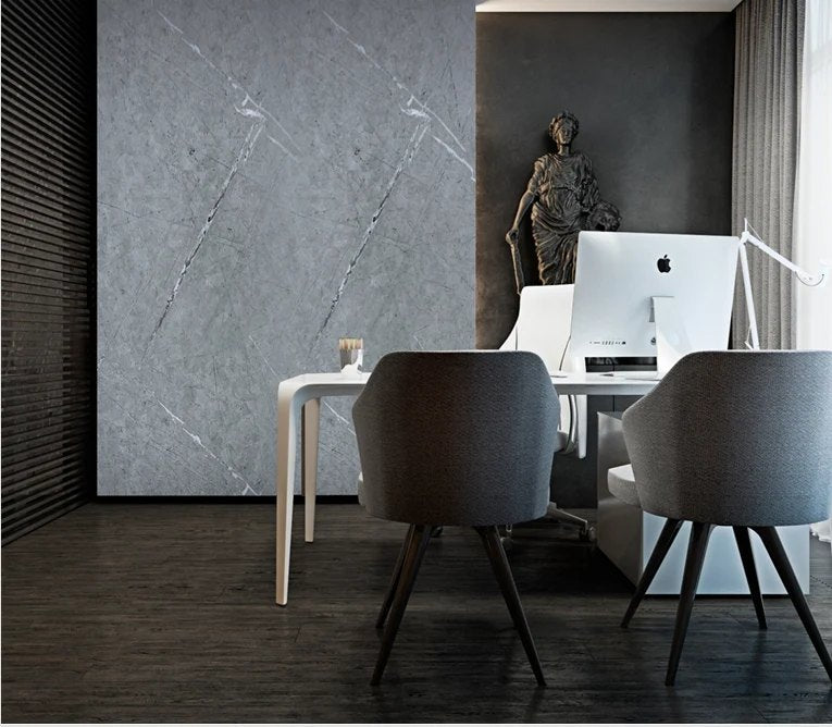 Grey Marble Effect PVC Shower Wall Panels – 60 × 240 cm (Pack of 4) photo 1