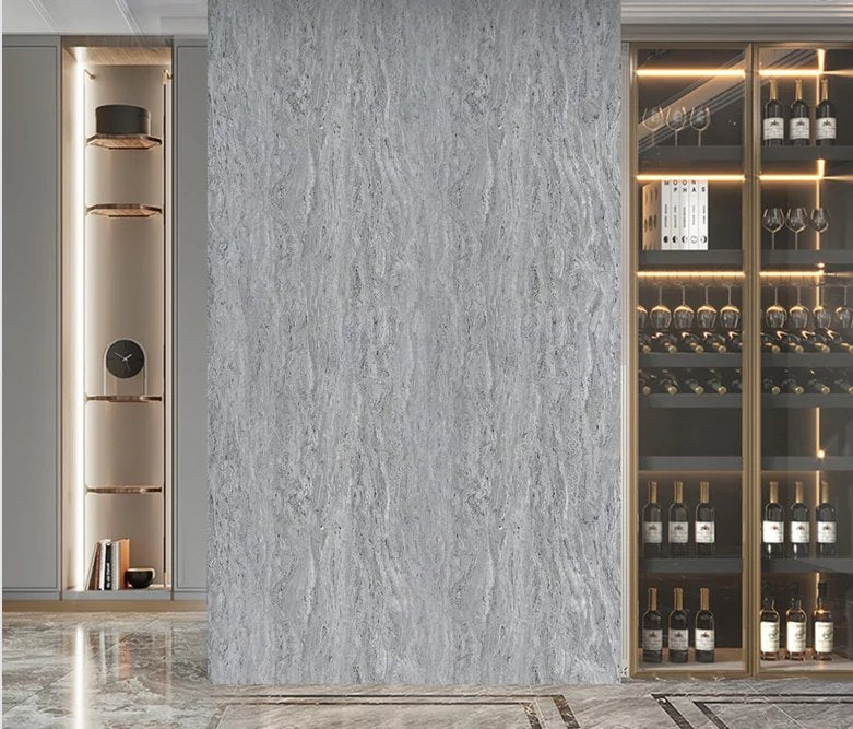 Silver Grey Marble Effect PVC Shower Wall Panels – 60 × 240 cm (Pack of 4) photo 1