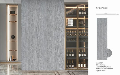 Silver Grey Marble Effect PVC Shower Wall Panels – 60 × 240 cm (Pack of 4) photo 3