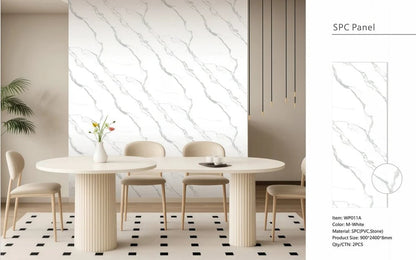White Marble Effect Wide PVC Shower Wall Panels – 90 × 240 cm (Pack of 2) photo 1