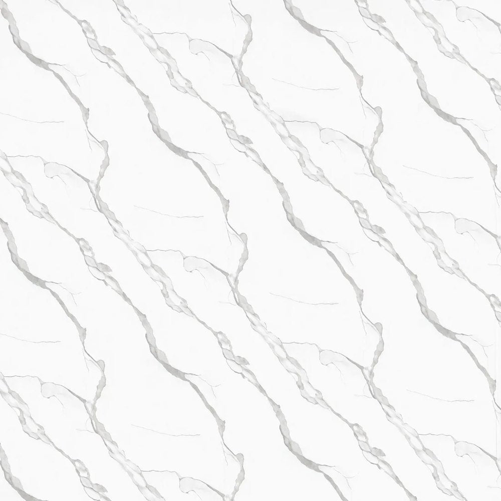 White Marble Effect Wide PVC Shower Wall Panels – 90 × 240 cm (Pack of 2) photo 2