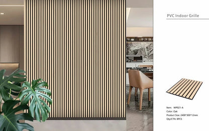 Natural Oak Slatted PVC Shower Wall Panels – 30 × 240 cm (Pack of 8), image 4