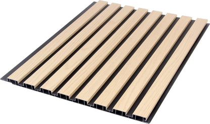 Warm Oak Slatted PVC Shower Wall Panels – 30 × 240 cm (Pack of 8), photo 2