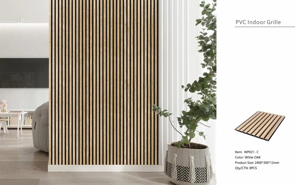 Warm Oak Slatted PVC Shower Wall Panels – 30 × 240 cm (Pack of 8), photo 3