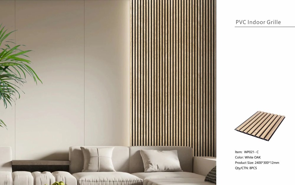 Warm Oak Slatted PVC Shower Wall Panels – 30 × 240 cm (Pack of 8), photo 4