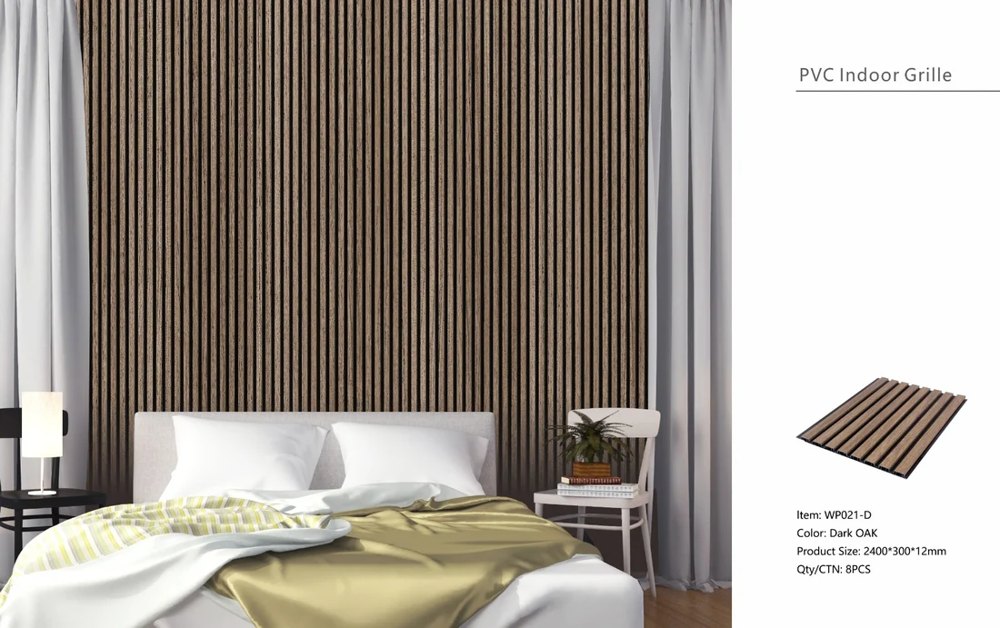 Dark Oak Slatted PVC Shower Wall Panels – 30 × 240 cm (Pack of 8), photo 5
