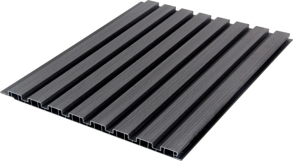 Grey Oak Slatted PVC Shower Wall Panels – 30 × 240 cm (Pack of 8), photo 2