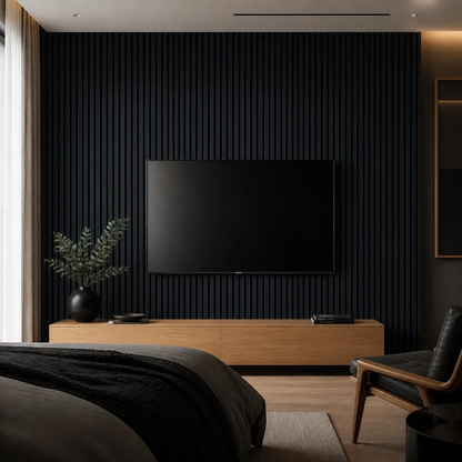 Black Acoustic Wall Panel — photo 1