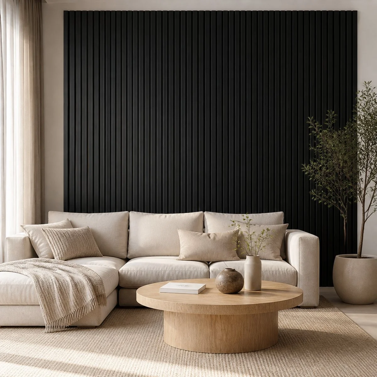 Black Acoustic Wall Panel — photo 2