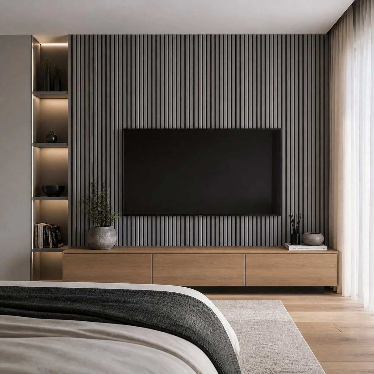 Light Grey Acoustic Wall Panel — photo 1