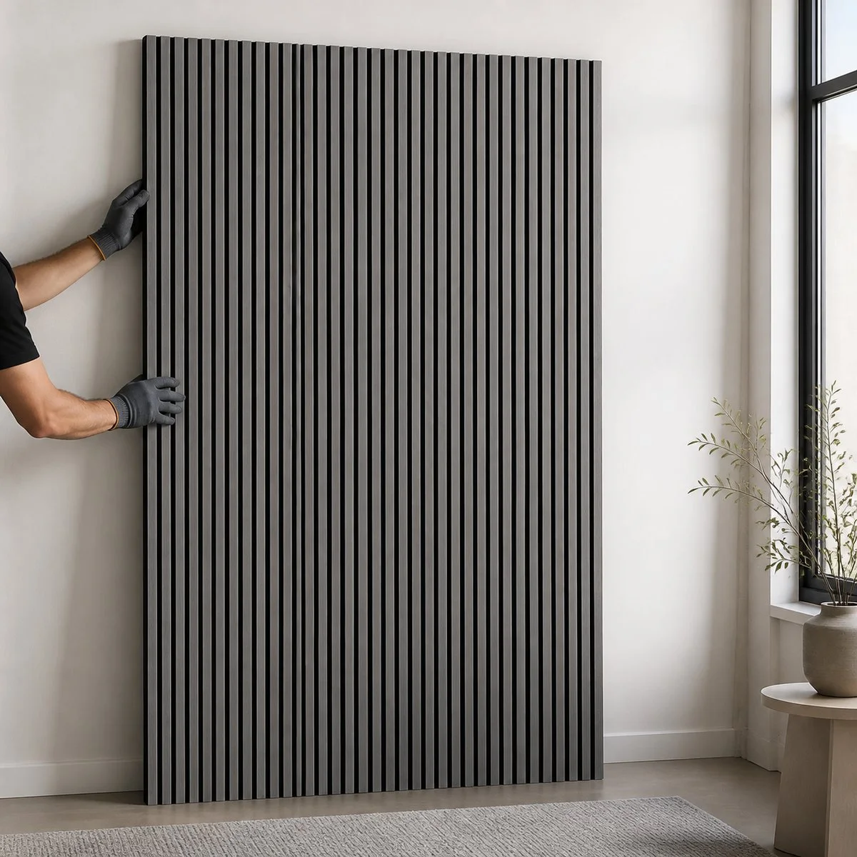 Light Grey Acoustic Wall Panel — photo 3