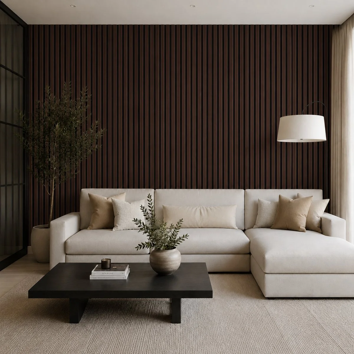Smoked Oak Acoustic Wall Panel — photo 2