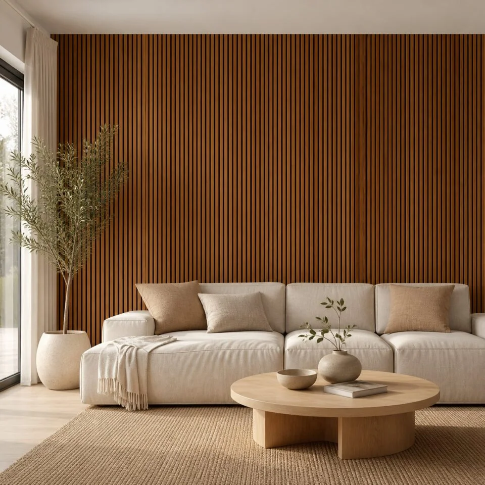 Teak Oak Acoustic Wall Panel — photo 2