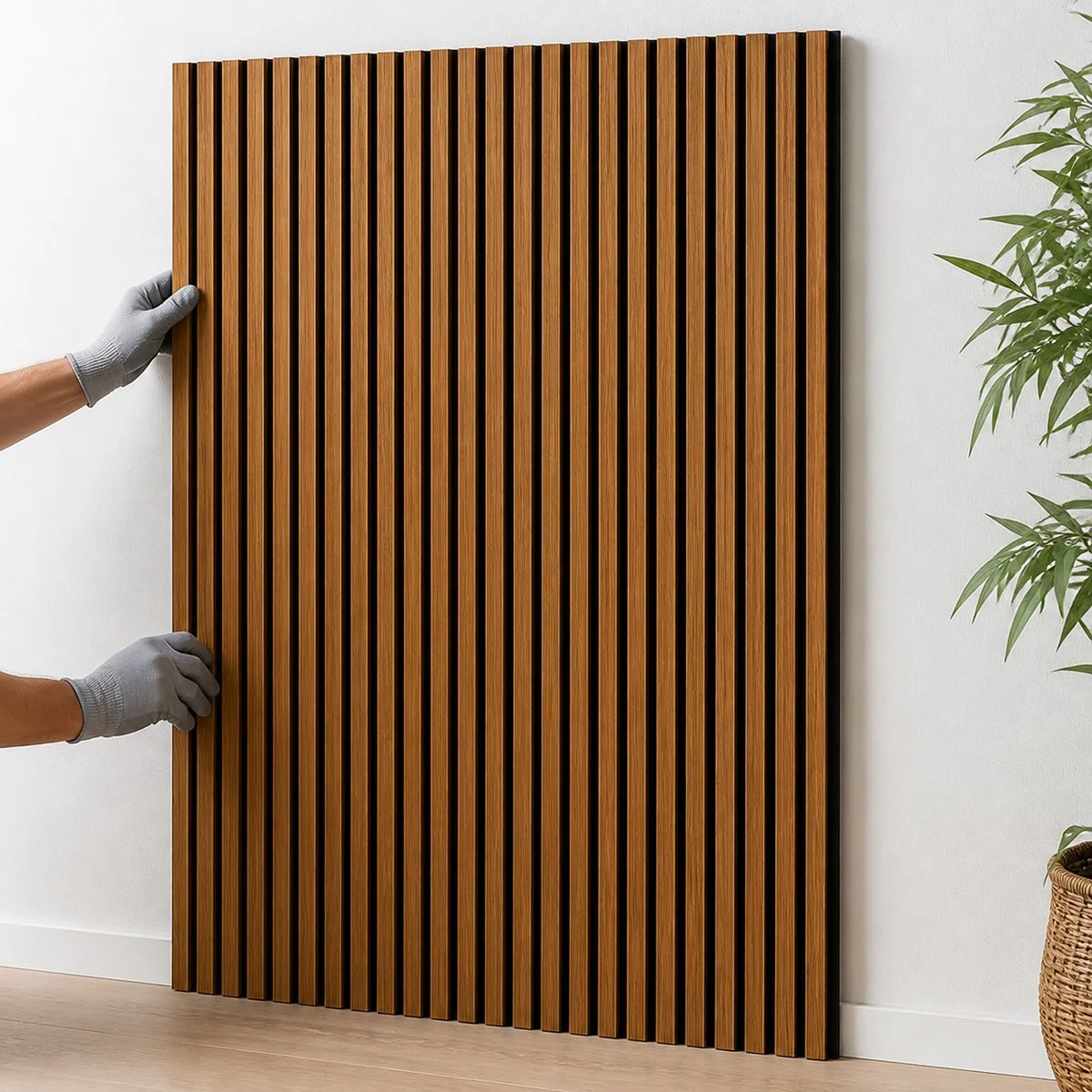 Teak Oak Acoustic Wall Panel — photo 3