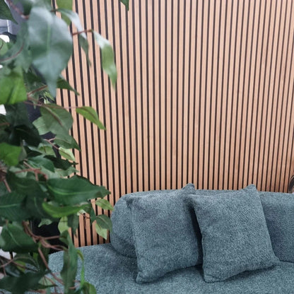 Light Oak Effect WPC Slatted Wall Panel – image 1