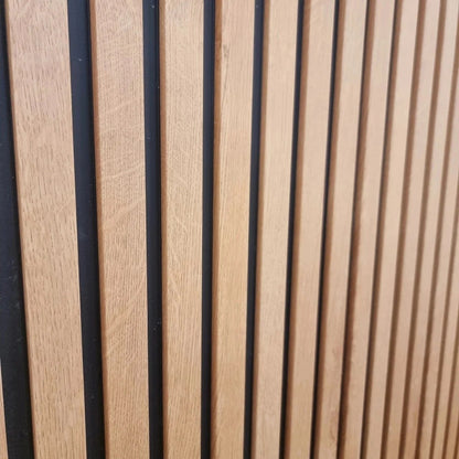 Light Oak Effect WPC Slatted Wall Panel – image 2