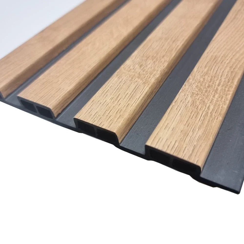 Light Oak Effect WPC Slatted Wall Panel – image 5