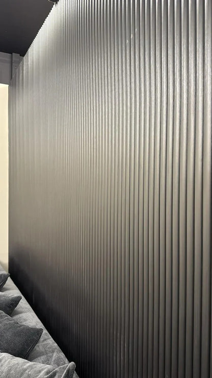 Silver Grey Fluted WPC Wall Panel – image 1