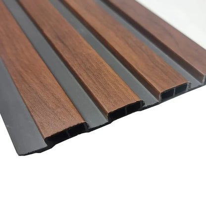 Dark Walnut Wood Effect WPC Slatted Wall Panel – image 5