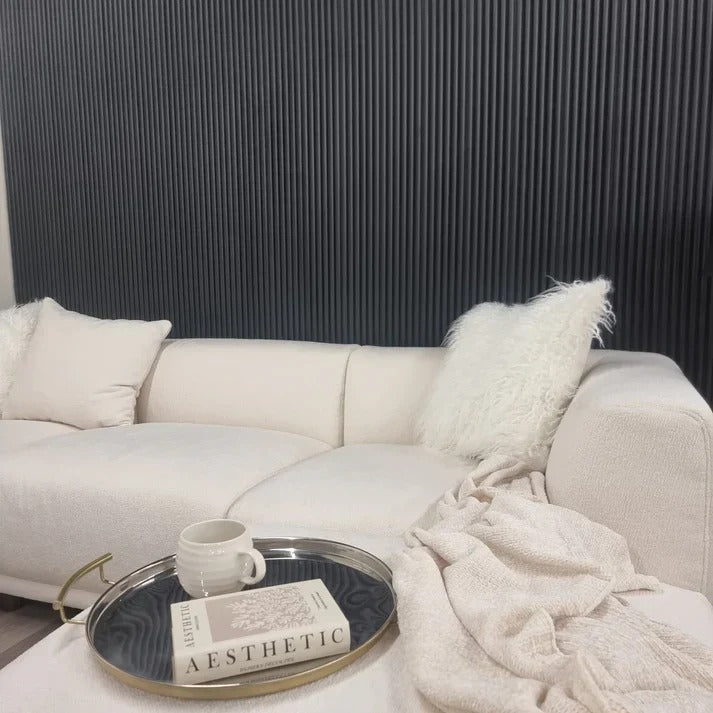 Matte Black Fluted WPC Wall Panel – image 2