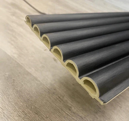 Matte Black Fluted WPC Wall Panel – image 5
