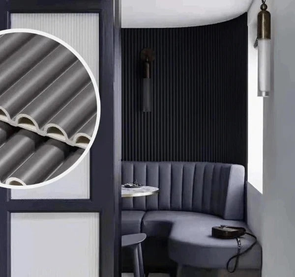 Matte Black Fluted WPC Wall Panel – image 6