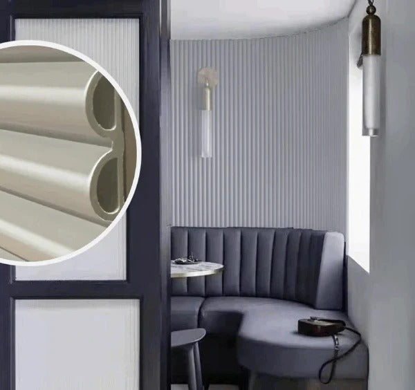 Pearl White Fluted WPC Wall Panel – image 1