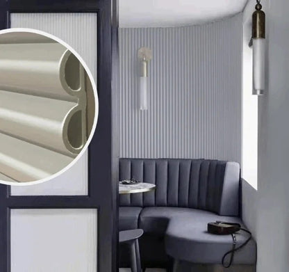 Pearl White Fluted WPC Wall Panel – image 1