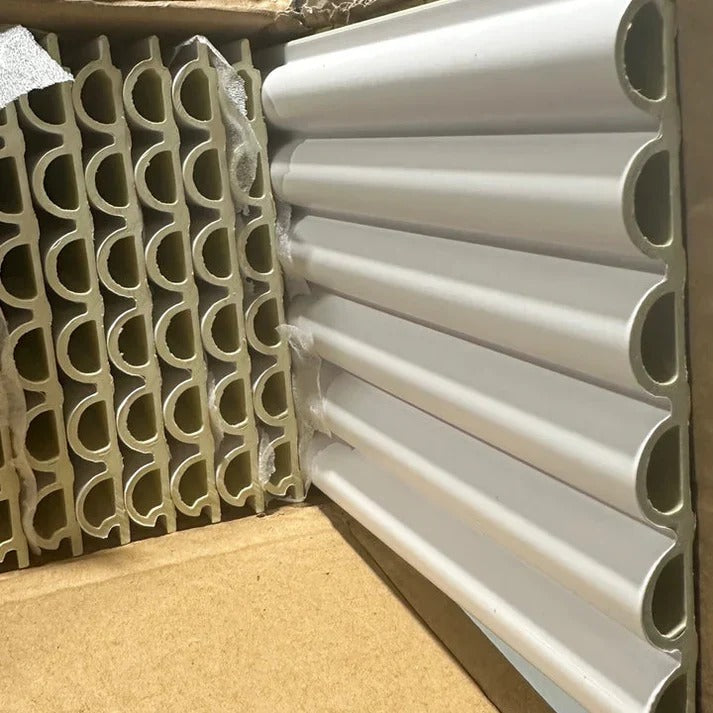 Pearl White Fluted WPC Wall Panel – image 3