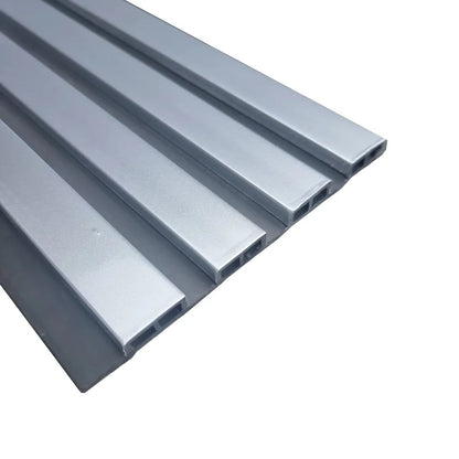Gloss Grey & Black Fluted WPC Wall Panel – image 4
